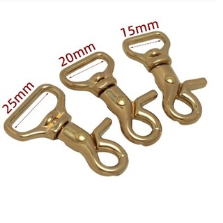 Móc túi đồng nguyên chất (móc chó càng cua) 15mm, 20mm, 25mm - phụ kiện làm đồ da túi ví thủ công