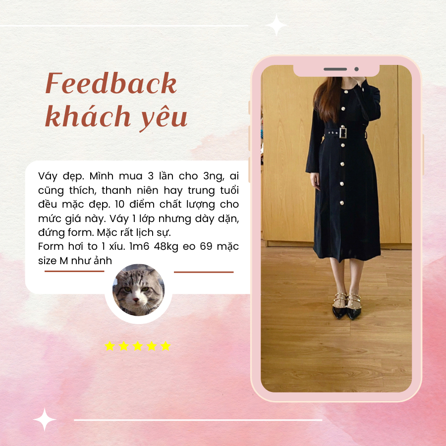 Đầm/váy nữ dáng dài suông công sở VILYA sang trọng thiết kế cao cấp trẻ trung VD23-129/130