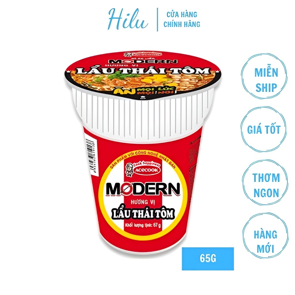 Mỳ ly Lẩu thái tôm Modern 67g