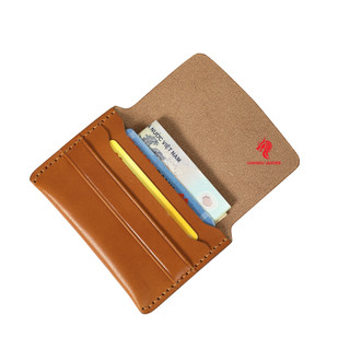 Ví đựng card da bò thật - Bảo hành 5 năm - Hàng chính hãng thương hiệu Longdo Leather - C01