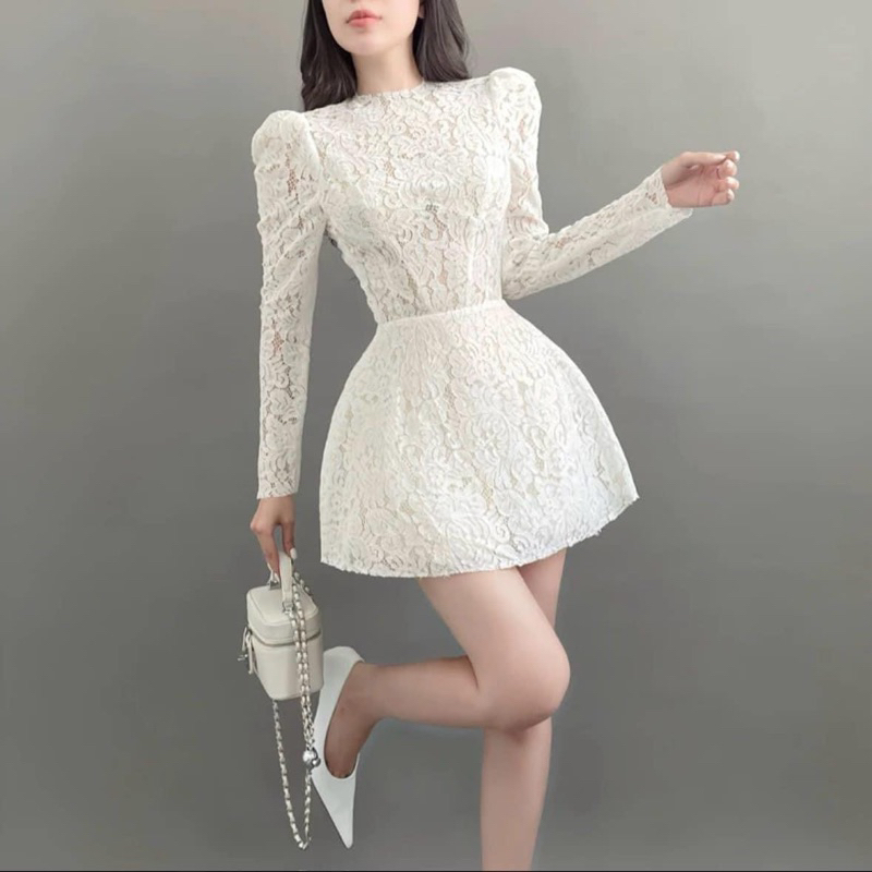 Đầm Ren Dáng A Thiết kế sang trọng
