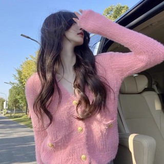Áo len thỏ lông hồng