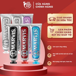 Kem Đánh Răng Hỗ Trợ Làm Trắng Răng, Sạch Mảng Bám Marvis Mint Toothpaste 85ml