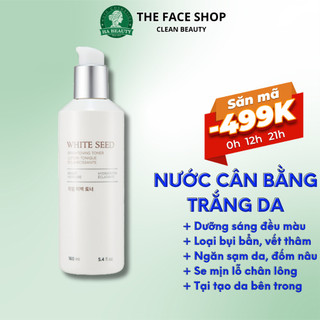 Nước hoa hồng trắng da dưỡng ẩm se khít lỗ chân lông The Face Shop White Seed Brightening Toner 145ml
