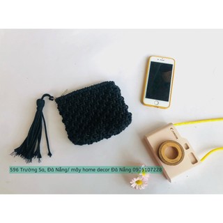 Ví macrame mini đan thủ công/ cầm tay size 16*12cm/ ảnh shop tự chụp