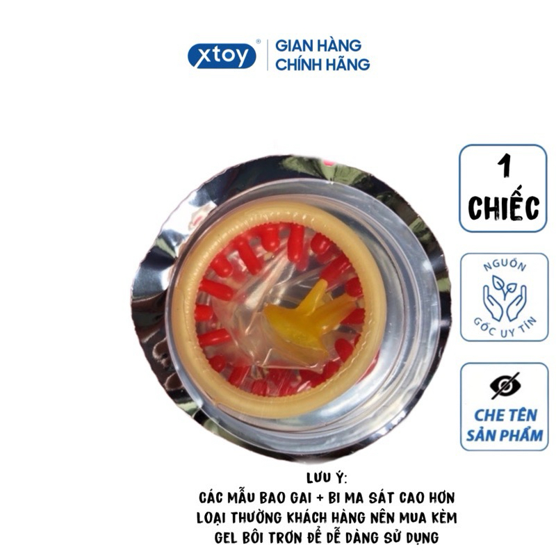 Bao Cao Su Siêu Gai Gold XTOY Tăng Khoái Cảm Lẻ 1 Chiếc bcs