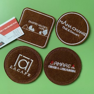 Lót Cốc 3 Lớp Vải Nỉ Giá Rẻ Thêu Logo Theo Yêu Cầu