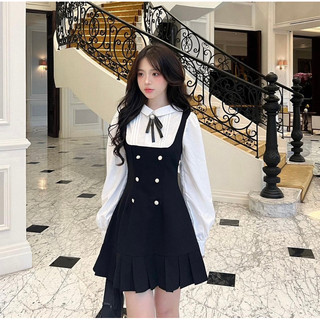 Mocha Dress ( Set váy yếm tiểu thư thanh lịch đáng yêu )