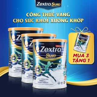 Combo 3 Hộp Sữa Non Zextra Sure Công Thức Vàng Hỗ Trợ Sức Khoẻ Xương Khớp Công Nghệ Polycan® và Colortrum