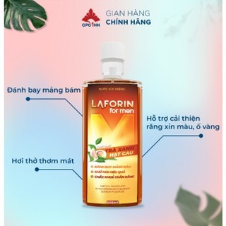 Nước súc miệng laforin for men 500ml làm sạch miệng hiệu quả