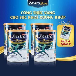 Zextra Sure Combo 4 Hộp Sữa Non Công Thức Vàng Hỗ Trợ Sức Khoẻ Xương Khớp Công Nghệ Polycan® và Colostrum