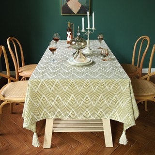 (GÓC TUA  VINTAGE_SIZE LỚN) tấm trải bàn BÀN vải thô mộc hoa lá phong thái Bắc Âu. Thảm phủ tủ đụng tô điểm nhà cửa