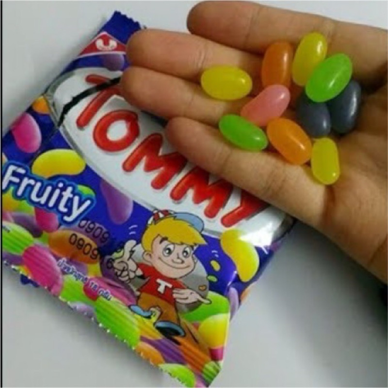 Kẹo Dẻo Trái Cây Tommy Fruity Jelly Beans Thái Lan gói 18G