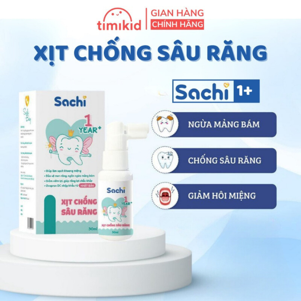 Xịt Chống Sâu Răng SACHI Cho Bé Giúp Ngăn Ngừa Mảng Bám Giảm Hôi Miệng