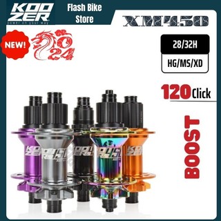 Đùm Xe Đạp KOOZER 450 Boost Phanh Đĩa Trục Thép CrMo 28/32H 5X141/ 110x15  12X148 mm 11/12 Tốc Độ 120 Click Tương Thíc