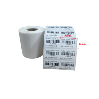 Giấy in tem mã vạch 35x22mm in mã vạch sản phẩm với máy in mã vạch