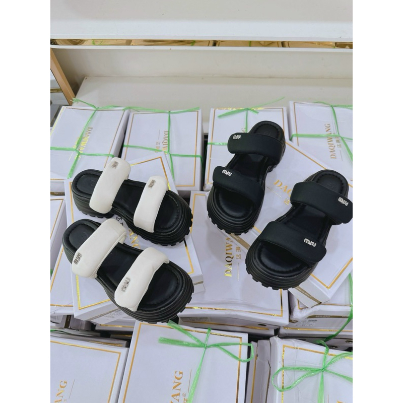 dép 2 quai miu miu nữ