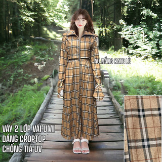 size M_VÁY CROPTOP UMI 2 LỚP chống nắng, chống tia uv cao cấp loại 1.
