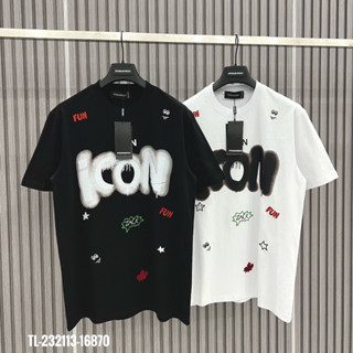 áo phông nam ngắn tay dsquared2 icon in fun zack ngôi sao lá đỏ