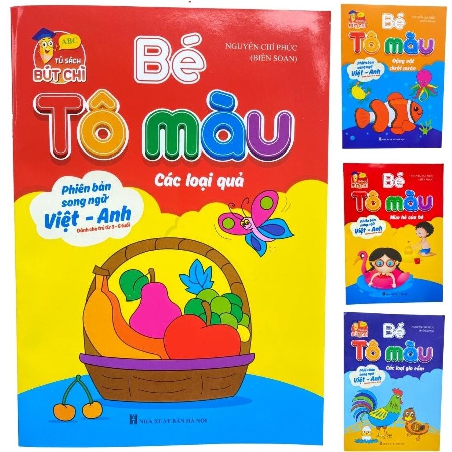 Bộ 20 Cuốn Tô Màu Cho Bé Nhiều Chủ Đề Thoả Sức Sáng Tạo