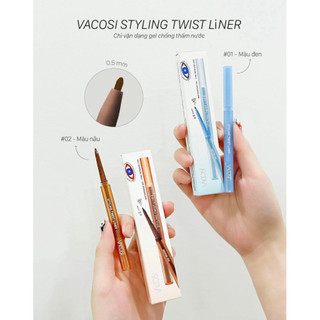 Chì kẻ mắt vặn dạng gel Gold VM02 Vacosi 5ml Kẻ mắt chì