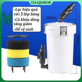 Lọc phụ SUNSUN HW-602/603/604 vỏ trắng cho bể cá, hồ thủy sinh