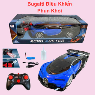 Siêu xe phun khói điều khiển từ xa ô tô phun khói điều khiển từ xa kích thước lớn thiết kế siêu bền màu xanh đẹp mắt