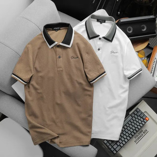 Áo Thun Polo Nam Chất liệu cotton lục giác mềm mát, thấm hút tốt, áo phông tay Ngắn Có Cổ, Áo polo họa tiết nam,