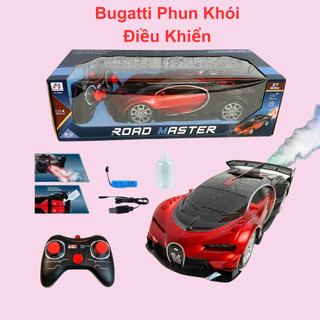 Siêu xe phun khói điều khiển từ xa ô tô phun khói điều khiển từ xa kích thước lớn thiết kế siêu bền màu đỏ đẹp mắt