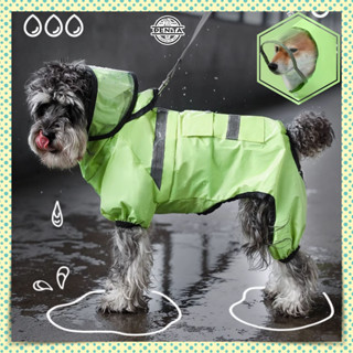 Áo mưa phản quang có mũ cho chó mèo thú cưng (Nice) - Đen Ta pet shop