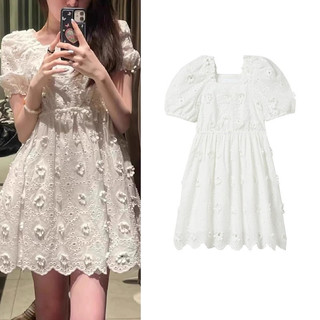 váy ren in hoa nổi phom babydon zr