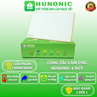 Công Tắc Cảm Ứng Wifi Hunonic, Công Tắc Thông Minh Điều Khiển Từ Xa Qua