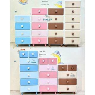 Tủ Nhựa Gấu Thỏ Brown & Conny Cho Bé Ngăn Kéo 4 Tầng / 5 Tầng / 6 Tầng Size Đại Đựng Quần Áo Đồ Dùng Trẻ Em
