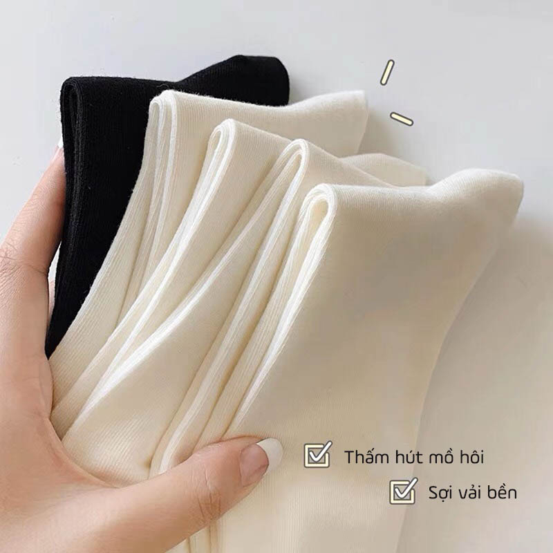 Tất cổ cao chất liệu cotton thoáng khí, phong cách basic dễ phối đồ