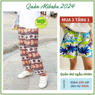 Quần lanh thổ cẩm 🌈 may tại xưởng 🌈 Quần alibaba lanh thái nam nữ hoạt tiết thổ cẩm