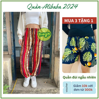Quần lanh thổ cẩm  🌈 may tại xưởng 🌈 Quần alibaba lanh lụa chất đẹp nam nữ hoạ tiết thổ cẩm kẻ sọc Hugo Shop