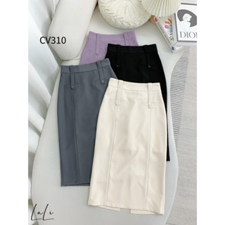 Chân váy xếp ly Cúc Fashion cao cấp dáng dài công sở cạp chun co giãn dày dặn đầm thoải mái CV 2 dây túi  CV310