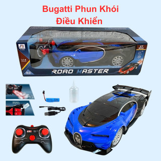 Siêu xe phun khói điều khiển từ xa ô tô phun khói điều khiển từ xa kích thước lớn thiết kế siêu xịn màu xanh đẹp mắt