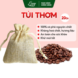 Túi thơm cà phê khử mùi ô tô, tủ lạnh, tủ quần áo, văn phòng, túi vải bố lanh 20gr