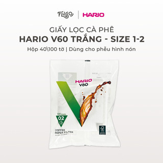 Giấy Lọc Cà Phê Hario, Origami V60 Size 1-2
