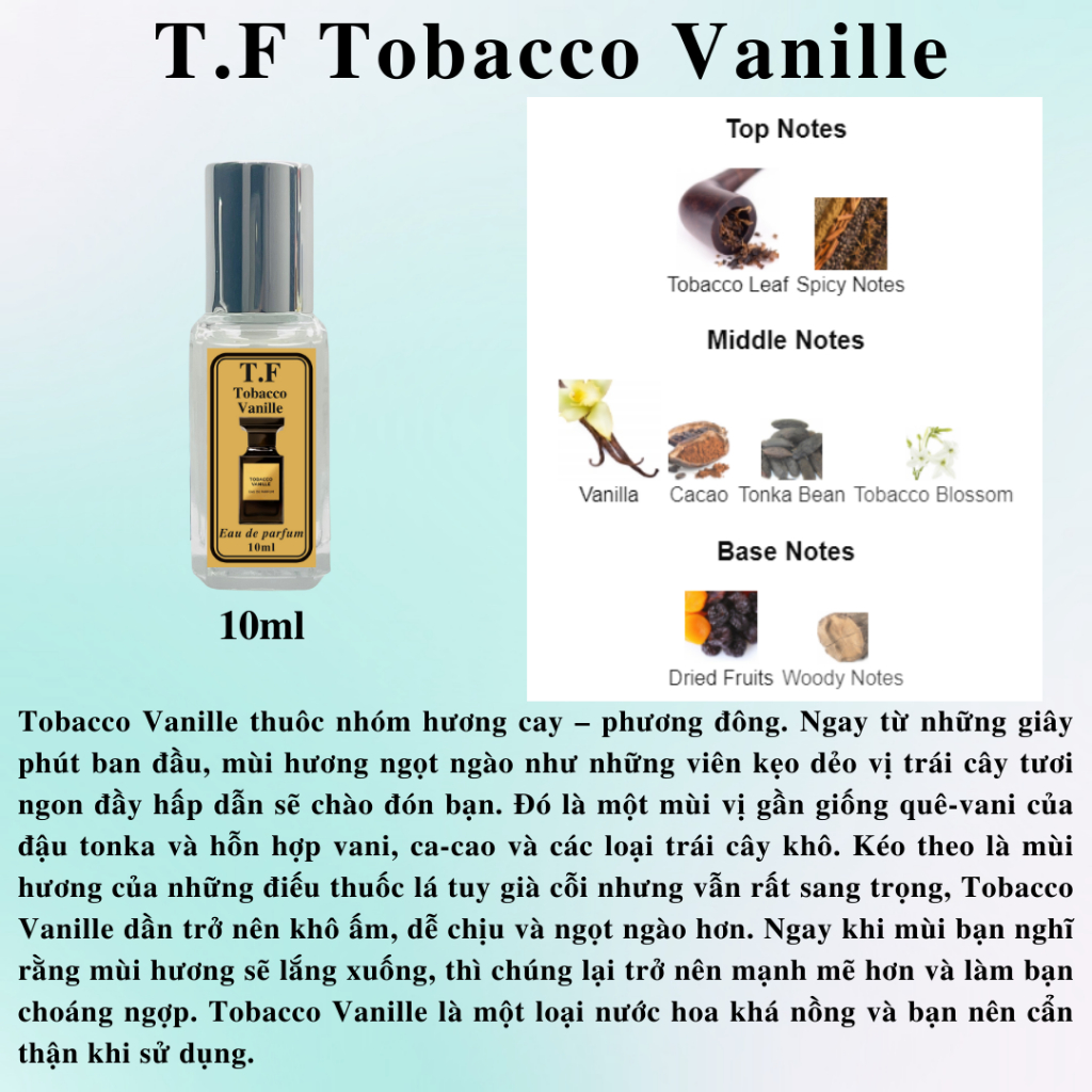 [Chính Hãng] Nước hoa cao cấp - T.F Tobacco Vanille