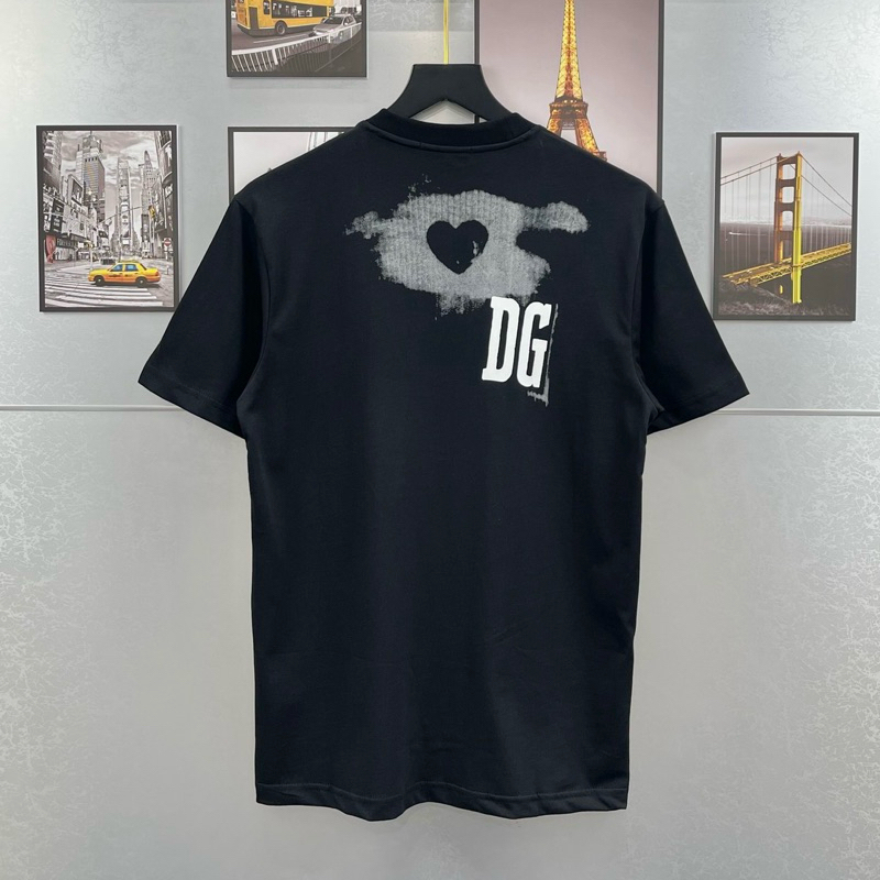 Áo phông nam nữ Premium Cotton in hoạ tiết chữ Dolce Never Stop Loving phối loang trái tim lưng cực hot trend 2024