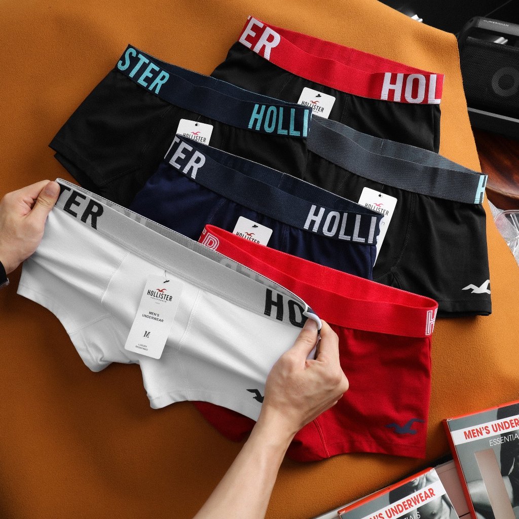 Quần Sịp Đùi Boxer Cotton Cao Cấp Xuất Dư Co Giãn Thoải Mái, Thấm Hút Mồ Hôi. Boxer Hollister  Cao Cấp