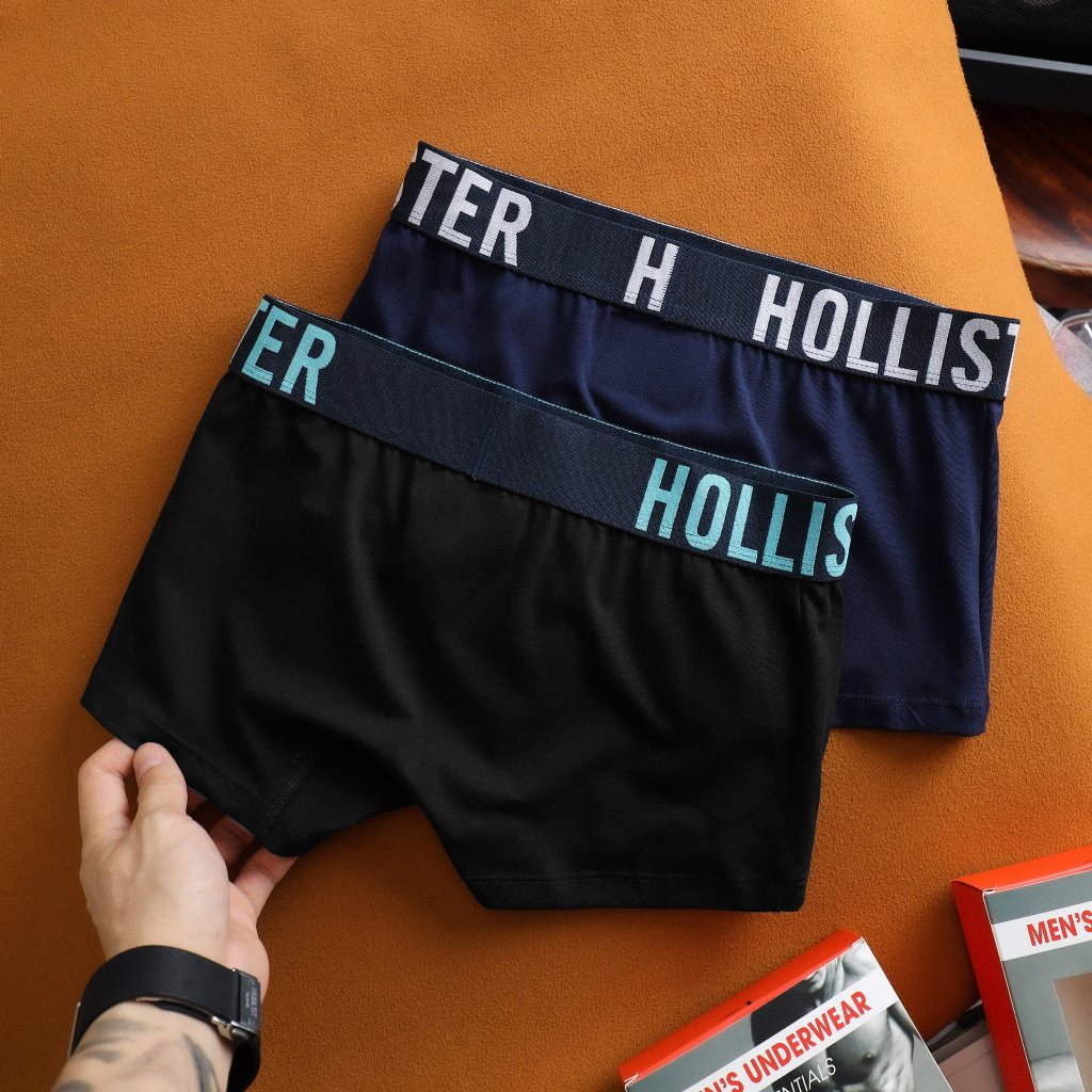 Quần Sịp Đùi Boxer Cotton Cao Cấp Xuất Dư Co Giãn Thoải Mái, Thấm Hút Mồ Hôi. Boxer Hollister  Cao Cấp