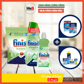 Viên rửa bát - Gel rửa bát Finish Power Eco 0% - Tẩy rửa chén bát hữu cơ sinh học an toàn