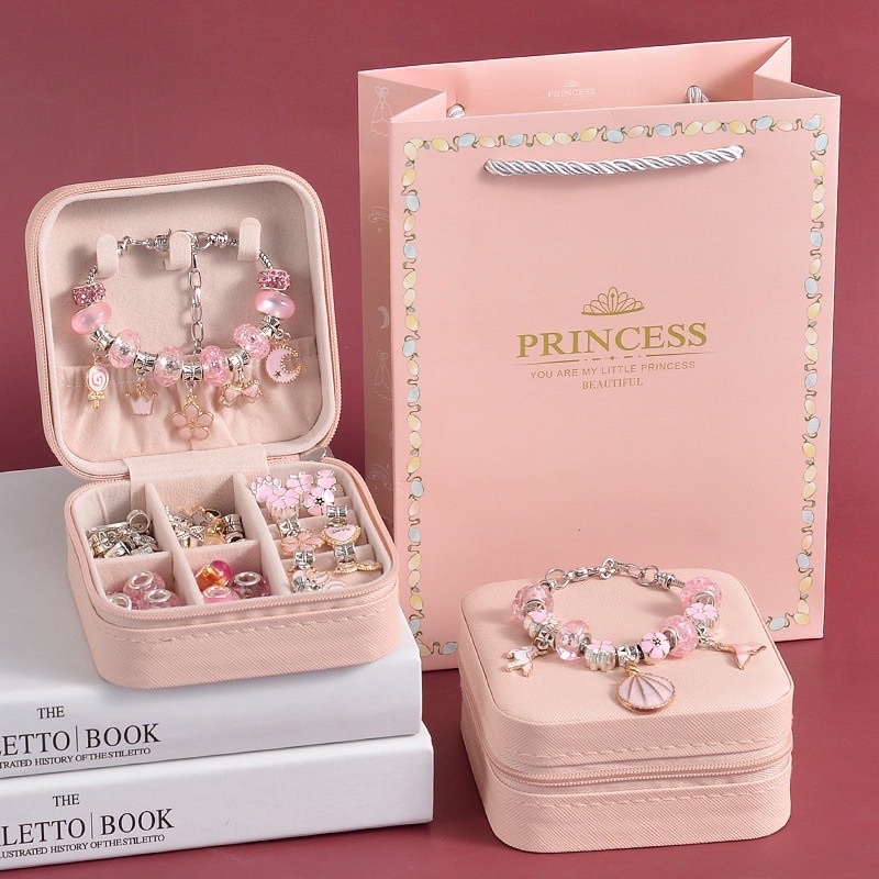 ❌❌BỘ VÒNG PANDORA KÈM CHARM 66 MÓN FULL HỘP CHO BÉ