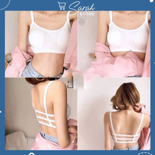 Áo lót lá 3 dây mút đệm mỏng nhiều màu cho học sinh, Áo bra 3 dây có đệm ngực