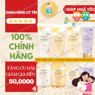 [Mẫu mới][Mỹ] Sữa tắm gội / Lotion organic SHEA MOISTURE BABY cho bé từ sơ sinh dịu nhẹ nhiều mùi