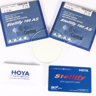 Tròng kính ánh sáng xanh hoya stellify blue control 1.55s và 1.60as chính hãng nhật bản