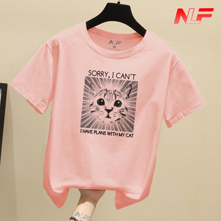 Áo Thun Nữ Tay Ngắn Form Rộng Plans Cat AT-071 - Trending Xu Hướng - Phù Hợp Mọi Vóc Dáng - NLF Unisex Fashion